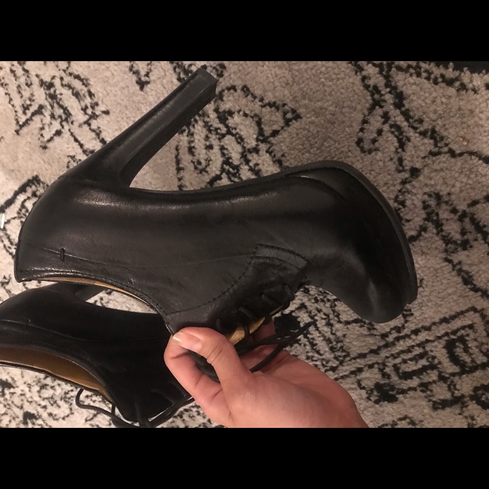 Nine West sizzle lace up oxford heels booties 8 - Picture 4 of 7